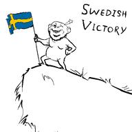 cliff closed_mouth ear flag full_body redraw smile soyjak star stubble sweden swedish_win text variant:impish_soyak_ears wink // 500x500 // 10.1KB