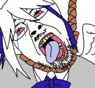 clothes elwine funamusea glasses hair hanging open_mouth rope stubble tranny variant:bernd white_hair wing // 450x417 // 17.2KB