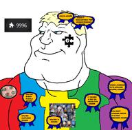 africa aryan award blue_eyes buff chicken chicken_factory_('o) closed_mouth jiggie jiggy meta:not_oc puzzle soyjak subvariant:mexiaryan text variant:meximutt yellow_hair // 886x872 // 140.6KB