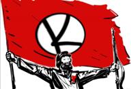 che_guevara clothes firearm flag gun hat headband holding_flag holding_gun holding_object holding_rifle kolyma kuz kuzism rifle smile variant:kuzjak weapon // 1080x737 // 515.7KB