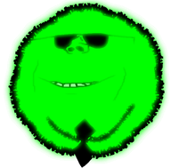 ball black_tie closed_mouth glasses glowing glownigger green_skin necktie shades smile subvariant:impish_ball transparent_background variant:impish_soyak_ears // 566x556 // 104.3KB