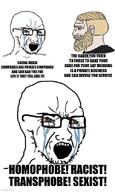 bloodshot_eyes cake crying gay glasses nordic_chad open_mouth social_media soyjak stubble text tranny variant:soyak // 500x832 // 93.2KB
