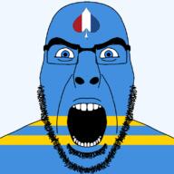 angry aruba bbc beard facial_mark flag flag:aruba flag:france forehead_mark france glasses looking_at_you netherlands open_mouth queen_of_spades soyjak spade stubble subvariant:cobson_front2 thick_eyebrows transparent transparent_background variant:cobson white_eyes // 800x800 // 21.0KB