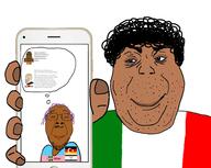 brown_skin chad curly_hair flag flag:france flag:germany flag:italy flag:portugal flag:spain flag:transgender_pride_flag flag:united_kingdom france germany glasses islam italy open_mouth phone portugal spain stubble text tranny united_kingdom variant:alicia variant:bernd // 959x765 // 377.4KB