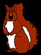 animal arm ear full_body glasses hand leg open_mouth soyjak squirrel tail variant:markiplier_soyjak // 593x792 // 79.8KB