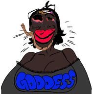 breasts brown_skin female genderbend glasses goddess hair jartycuck rope slopjak subvariant:chudjak_front subvariant:jartycuck variant:chudjak white_background // 850x859 // 120.8KB
