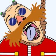 clothes dr._eggman glasses hanging mustache open_mouth rope round_glasses sega sonic_(series) soyjak suicide tongue transparent_background variant:bernd video_game white_skin yellow_teeth // 680x678 // 315.6KB