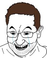 brown_hair crying ear eric_butts glasses hair open_mouth soyjak stubble variant:eric_butts // 380x467 // 26.6KB