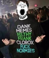 arm brown_hair clorox clothes dank edgy filthy_frank glasses irl_background open_mouth soyjak stubble subvariant:gapejak_front variant:gapejak white_skin // 600x703 // 466.9KB