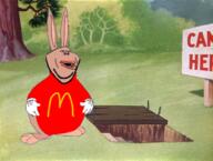 amerimutt big_chungus brown_skin bugs_bunny bush drawn_background ear fat grass leaf looney_tunes mcdonalds nail outside reddit_moment sign stairs subvariant:impish_amerimutt tree variant:impish_soyak_ears wood // 1323x999 // 1.9MB