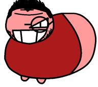 bald cado coinslot glasses hair nikocado_avocado no_pants red_shirt smile stubble teeth variant:unknown // 514x458 // 13.1KB