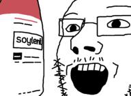 akaribrapsniffer bant_(4chan) glasses lolcow milk mustache open_mouth soy soyjak soylent stubble variant:unknown // 2576x1896 // 55.2KB