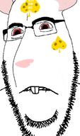 animal biting_lip cheese closed_mouth ear glasses mouse red_eyes soyjak spade stubble subvariant:hornyson text variant:cobson // 415x707 // 80.6KB