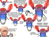 4chan azov_battalion blue_skin calm closed_mouth frown fume glasses gradient hair hand holding_object meme meter monkey_putin multiple_soyjaks ogre_ears open_mouth red_skin reddit russia russo_ukrainian_war smile smoke soyjak stretched_chin stubble text ukraine variant:chudjak variant:markiplier_soyjak vladimir_putin xi_jinping // 912x684 // 159.8KB