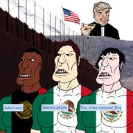 afro_mexican border castizo donald_trump flag:afro_mexican flag:mexico flag:united_states julisouaee(namefag) mexicatien(namefag) mexico series:mexican-american_countrywar subvariant:mexibrute the_international_boy(user) united_states usa_flag // 1080x1080 // 471.8KB