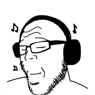 animated byonbyon closed_eyes closed_mouth dance glasses headphones music poyopoyo soyjak stubble variant:tropejak // 373x400 // 241.9KB