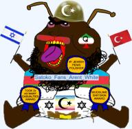 angry award azerbaijan baby beard black_text bloodshot_eyes blush clothes cockroach crescent crescent_and_star crying dark_skin diaper eyebrows faggot flag flag:azerbaijan flag:iran flag:israel flag:minor_attracted_person flag:turkiye flag_pole hand hat helmet holding_flag holding_object iran islam israel judaism kike map_(pedophile) military_hat mudslime mudslime_shitskin_award namefags nigger open_eyes open_mouth pedophile piss pissbaby pisslam poop purple_tongue queen_of_spades roach satoko_fans_arent_white_(namefag) shitskin star star_(symbol) star_and_crescent star_of_david stubble subvariant:pissbaby symbol teeth text thick_eyebrows tongue_out transparent transparent_background turkiye variant:meximutt yellow_teeth // 1527x1491 // 1.4MB