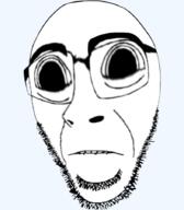 biting_lip distorted frown full_head glasses large_eyes large_nose looking_at_you splice stubble subvariant:hornyson teeth template variant:cobson // 787x900 // 259.8KB
