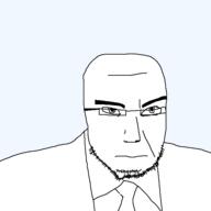 angry beard clothes donald_trump eyebrows frown president subvariant:trump_mugshot suit variant:trumpjak // 600x600 // 7.1KB