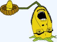 2soyjaks closed_eyes closed_mouth corn cornson glasses open_mouth plant plants_vs_zombies pun soyjak stubble variant:cobson video_game yellow_skin // 1205x900 // 54.4KB