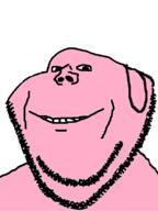 animal ear pig pink_skin russia smile soyjak stubble variant:impish_soyak_ears // 598x800 // 72.1KB