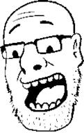 ear foxford_comics glasses happy open_mouth redraw soyjak stubble subvariant:foxson teeth variant:cobson // 124x196 // 47.8KB