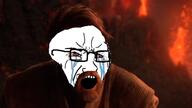 beard bloodshot_eyes crying glasses irl open_mouth sci-fi soyjak space star_wars tv_(4chan) variant:soyak // 680x383 // 324.4KB