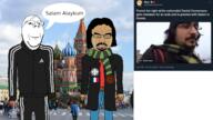 2soyjaks brown_skin celtic_cross closed_eyes closed_mouth clothes crying flag flag:france france glasses hair islam kremlin mustache russia scarf smile soyjak speech_bubble stubble subvariant:chudjak_front subvariant:wholesome_soyjak text track_suit twitter variant:chudjak variant:gapejak white_nationalism wholesome // 1920x1080 // 1.2MB