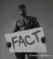 animated fact gigachad grey_skin holding_sign lie meta:ai_generated nas:gigachad // 720x800 // 5.4MB animated fact gigachad grey_skin holding_sign lie meta:ai_generated nas:gigachad // 720x800 // 5.4MB