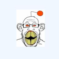 animated antenna distorted ear glasses orange_eyes reddit shaking soyjak stubble variant:markiplier_soyjak yellow_teeth // 255x255 // 330.5KB