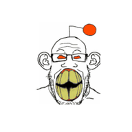 animated antenna distorted ear glasses orange_eyes reddit shaking soyjak stubble variant:markiplier_soyjak yellow_teeth // 255x255 // 330.5KB