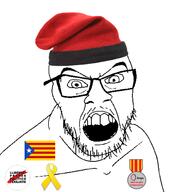 catalonia europe leftist medal separatism soyjak spain variant:feraljak // 1500x1500 // 538.9KB