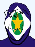 brazil flag flag:mato_grosso glasses looking_at_you mato_grosso smile soyjak star_(symbol) stubble subvariant:wholesome_soyjak teeth transparent_background variant:gapejak // 600x800 // 50.1KB