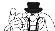 braphog h3k_(user) hair literal_who meta:namefags morshu oc_hater pointing stubble top_hat variant:soyjak_neo // 686x386 // 9.1KB
