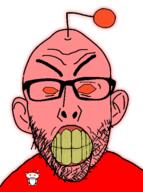 angry animated antenna clenched_teeth clothes ear glasses orange_eyes rage red_skin reddit redditard soyjak stubble thick_eyebrows variant:nojak yellow_teeth // 443x594 // 139.9KB