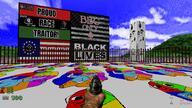 baby bbc biting_lip black_lives_matter colorful deformed doom facial_mark flag flag:pan-african flag:united_states forehead_mark kris_kane pan_african queen_of_spades raised_fist_(symbol) soyjak spade subvariant:hornyson subvariant:wholesome_soyjak united_states variant:cobson variant:gapejak video_game // 1366x768 // 260.3KB