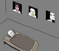 4soyjaks angry bed clenched_teeth closed_mouth concerned glasses hair red_skin scared sleeping soyjak stalker stubble subvariant:soyak_(concerned) variant:cobson variant:feraljak variant:markiplier_soyjak variant:soyak yellow_teeth // 673x575 // 88.3KB