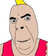 blue_eyes chad chad_thundercock closed_mouth clothes hair looking_at_you sleeveless_shirt smile smirk soyjak thick_eyebrows variant:cobson virgin_vs_chad white_skin yellow_hair // 775x914 // 207.9KB