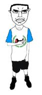 angry closed_mouth clothes ear flag full_body glasses hair soyjak subvariant:chudjak_front subvariant:unbotheredchud variant:chudjak // 582x1312 // 37.8KB