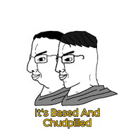 closed_mouth clothes glasses hair jawline series:its_based_and_christpilled side_profile smile variant:chudjak white_skin // 1000x1000 // 108.5KB