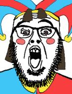 blush brown_hair jester jester_hat open_mouth pomni stubble the_amazing_digital_circus tranny variant:waljak // 206x271 // 9.9KB