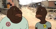 2soyjaks axe black_axe_gang black_skin building clothes de_norsemen_kclub gang house irl_background logo nigeria slums subvariant:bantumutt subvariant:brazilmutt variant:meximutt // 1828x957 // 1.2MB