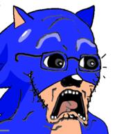 blue blue_skin ear glasses hedgehog open_mouth scared sega sonic sonic_the_hedgehog stubble subvariant:doctos tongue variant:soyak video_game white_skin // 420x486 // 101.9KB