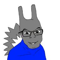 blue_shirt buck_teeth child clothes dilated_pupils evil grey_squirrel grin squirrel squirreljak subvariant:feralsquirrel subvariant:nutty variant:feraljak // 1080x1080 // 65.1KB