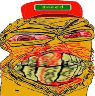 angry baseball_cap blood bloodshot_eyes clenched_teeth clothes distorted ear glasses hat nosebleed sneed soyjak stubble subvariant:feralrage the_simpsons variant:feraljak yellow_skin yellow_teeth // 666x672 // 546.4KB