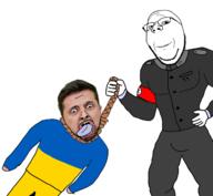2soyjaks arm clothes flag glasses hair hand hanging judaism leg nazism oink open_mouth rope russo_ukrainian_war schutzstaffel smile soyjak star_of_david stubble subvariant:wholesome_soyjak suicide swastika tongue ukraine variant:bernd variant:gapejak volodymyr_zelenskyy white_skin yellow_teeth // 1280x1178 // 354.6KB