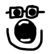 glasses meta:barely_a_soyjak modern_art open_mouth simple simplistic stubble variant:unknown // 768x768 // 77.1KB