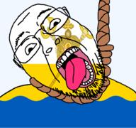 christianity country cross crown flag flag:mykolaiv_oblast glasses hair hanging jesus mykolaiv_oblast oblast open_mouth rope soyjak stubble suicide teeth tongue transparent transparent_background ukraine variant:bernd yellow_teeth // 768x719 // 106.2KB