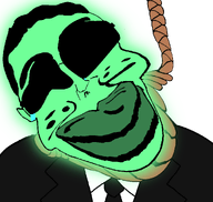 ack black_jacket central_intelligence_agency clothes crying federal_bureau_of_investigation glasses glowing green_skin hair hanging necktie noose rope subvariant:jartycuck subvariant:patrick suicide suit suit_and_tie sunglasses trend:glowie trend:jartycuck variant:chudjak white_shirt // 1050x996 // 160.5KB