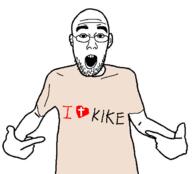arm christianity clothes ear glasses i_love judaism kike open_mouth pointing soyjak tshirt variant:shirtjak // 618x559 // 67.4KB